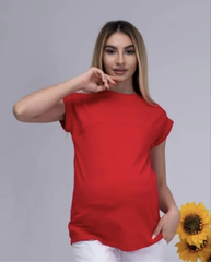 Однотонная футболка для беременных и кормящих
