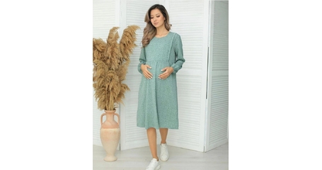 Платье для беременных и кормящих с длинным рукавом