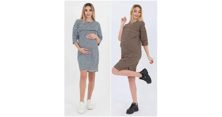 Платье для беременных и кормящих мам из хлопка