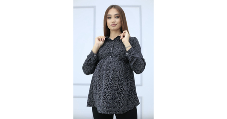 Рубашка для беременных и кормящих с принтом