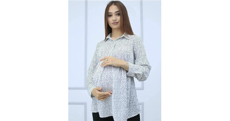 Рубашка для беременных и кормящих с принтом